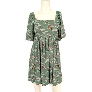 Disney Mulan Princess Babydoll Dress Cottage Fairy Whimsical Anime Kawaii Size S